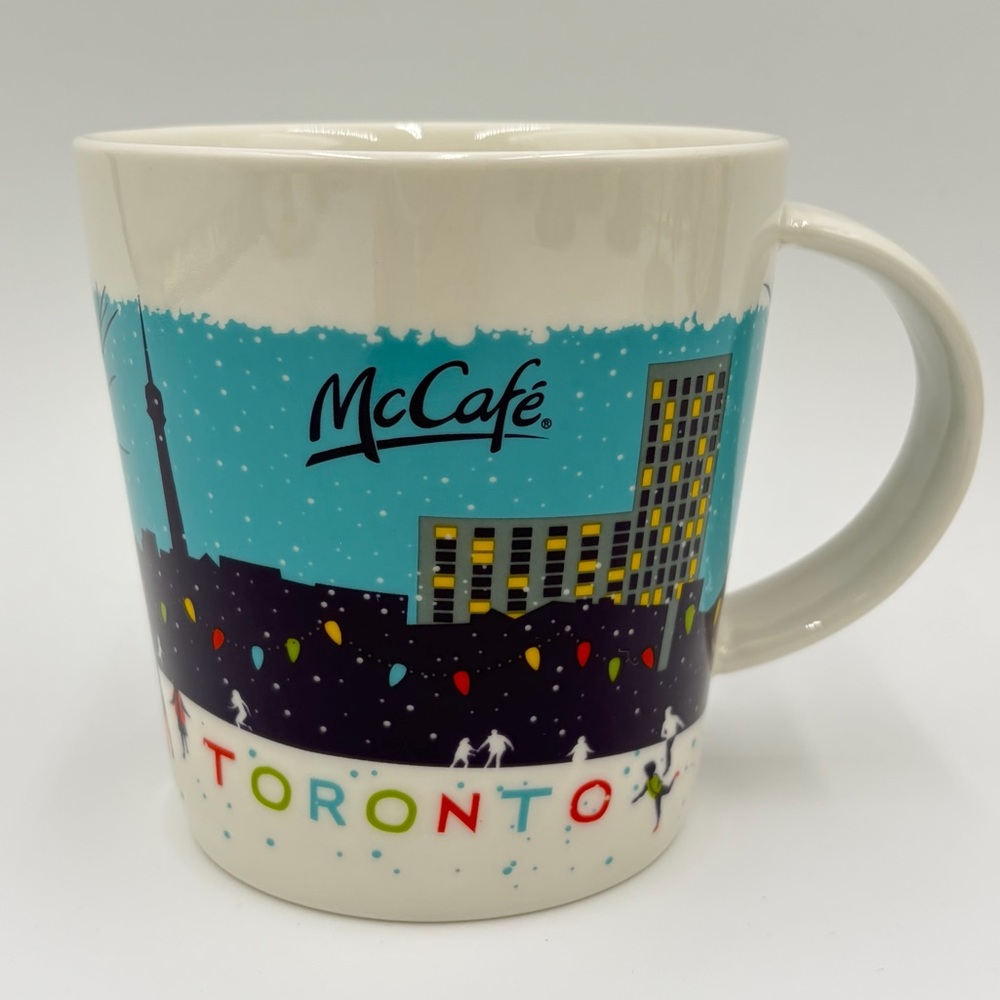 McDonald's TORONTO McCafe 2017 Coffee Tea Mug Cup Skyline Winter Holiday Ice